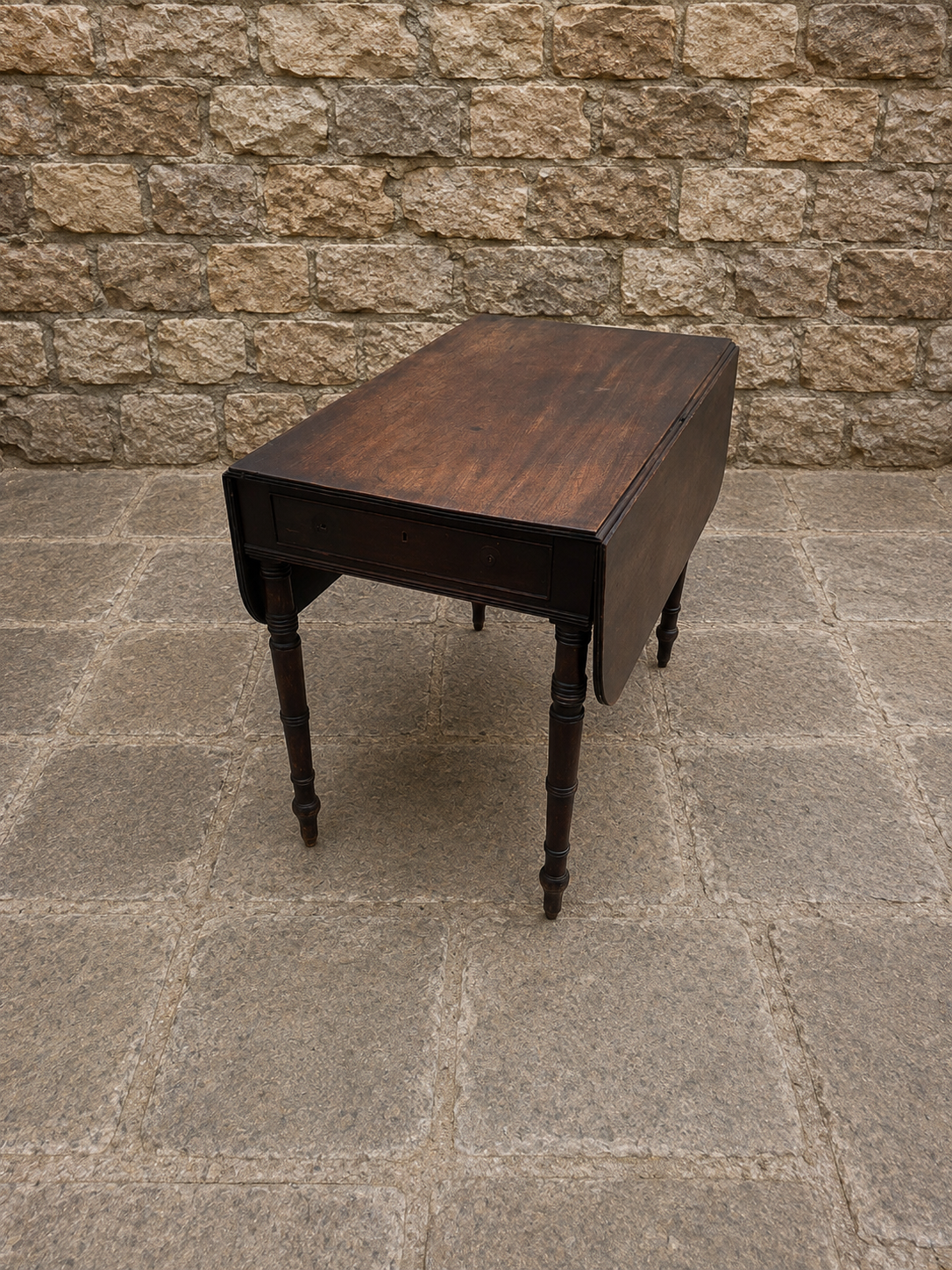 Antique Georgian Mahogany Drop Leaf Dining Table