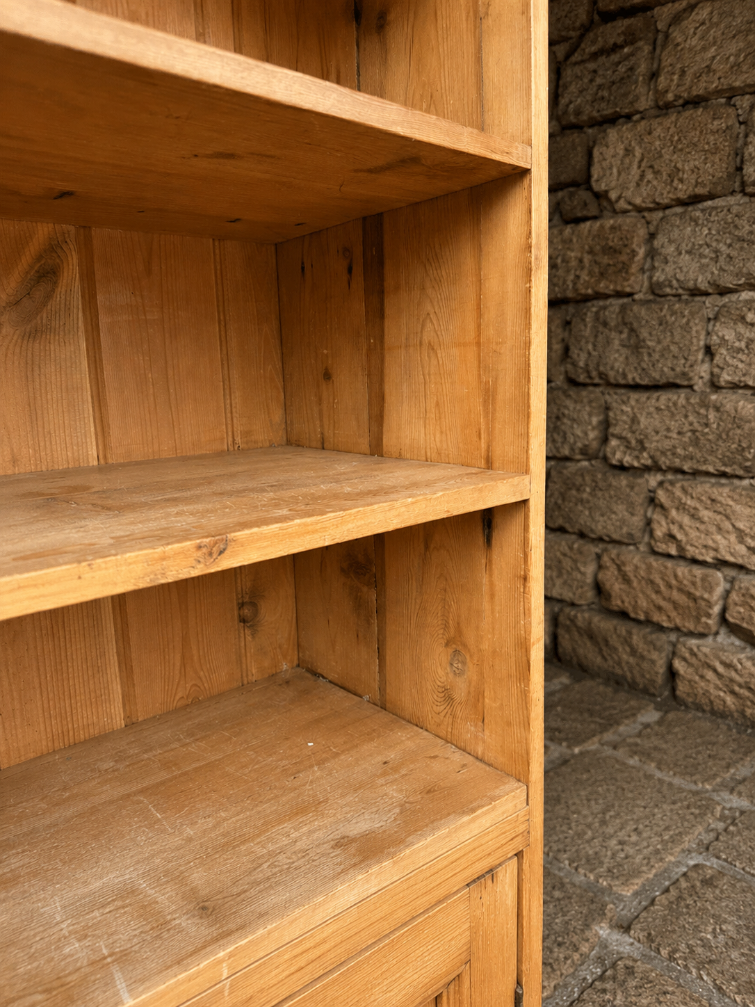 Large Rustic Pine Farmhouse Dresser Rack