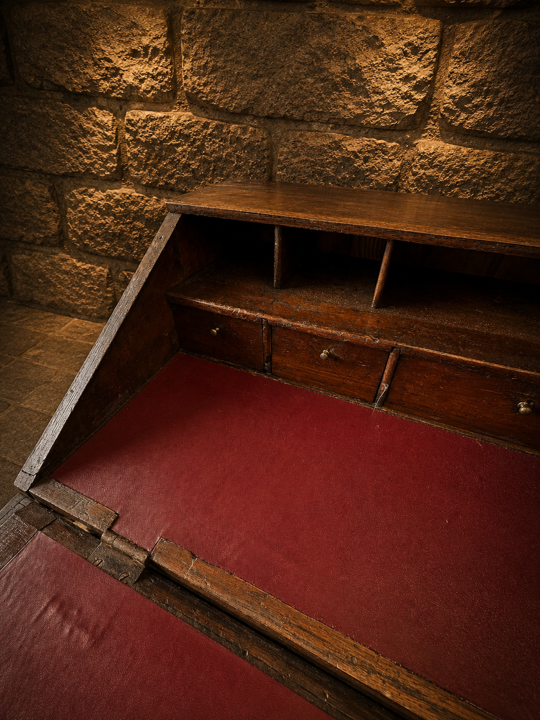 Antique Georgian Oak Bureau Chest c1820–1840