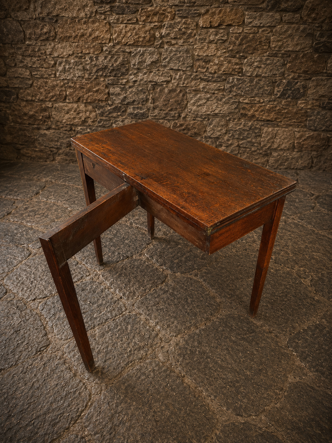 Antique Oak Gateleg Table | Victorian Drop Leaf Farmhouse Dining Table c.1890–1910