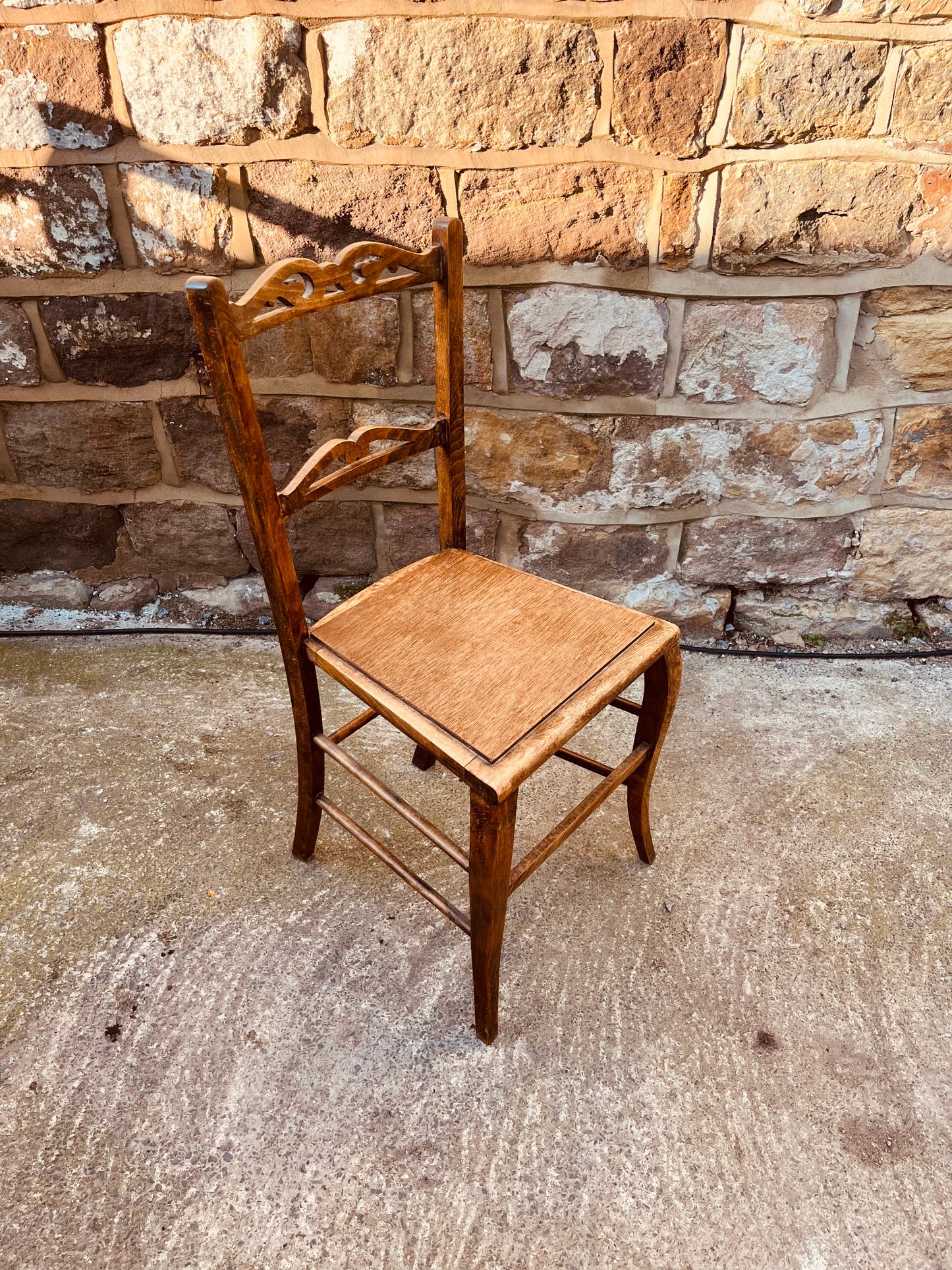 Antique Oak Accent Chair – Victorian / Edwardian Carved Chair Circa 1900