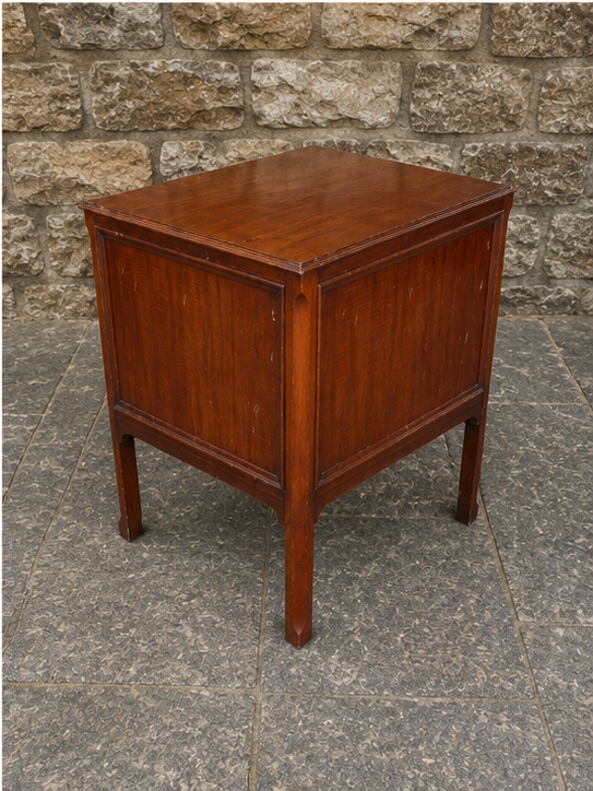 Vintage Mahogany Bedside Cabinet | Mid Century English Pot Cupboard c.1930–1950