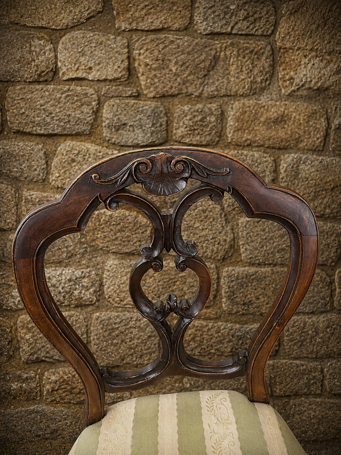 Pair of Antique Victorian Mahogany Balloon Back Chairs