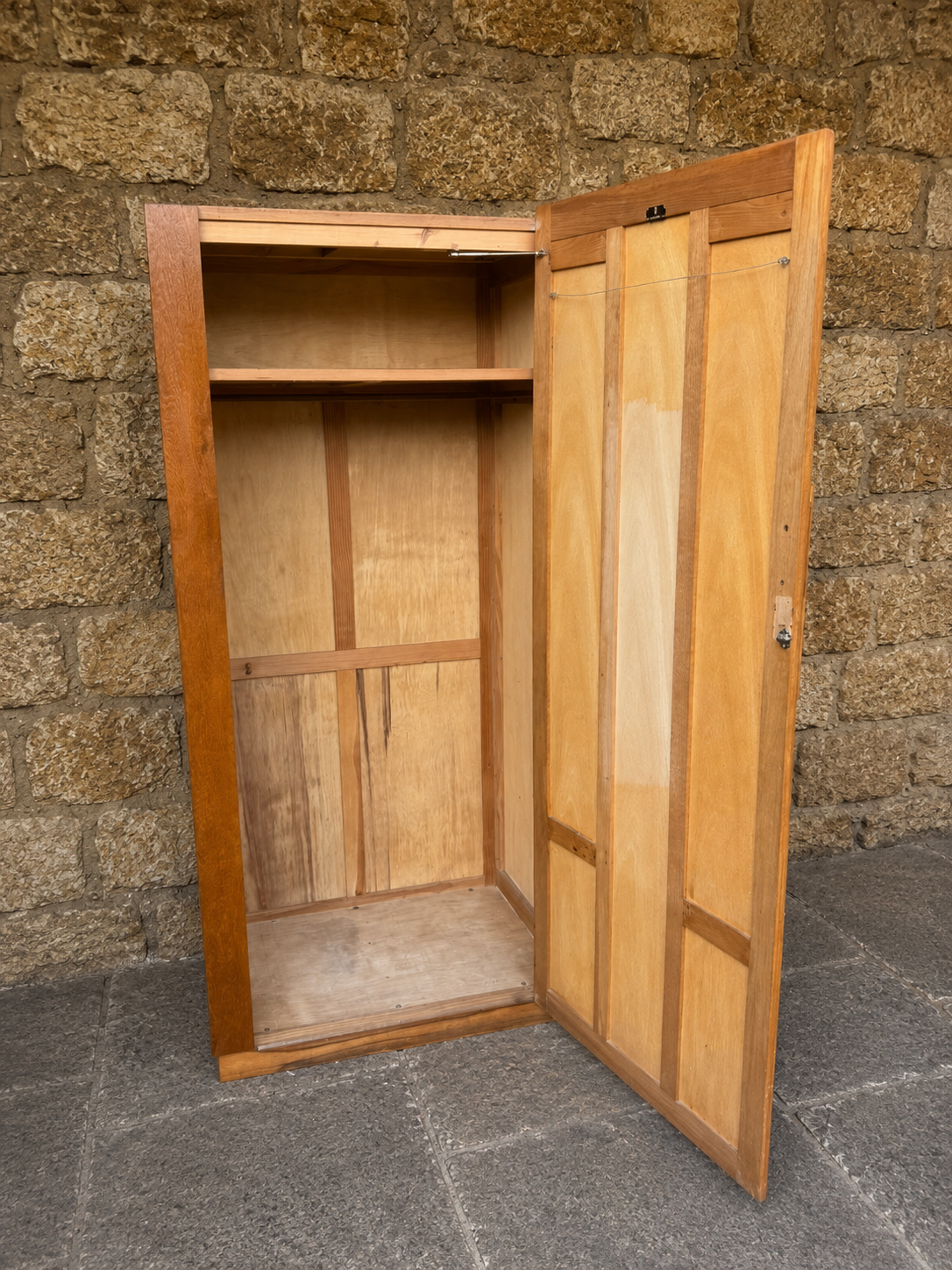 Arts & Crafts Oak Compact Wardrobe