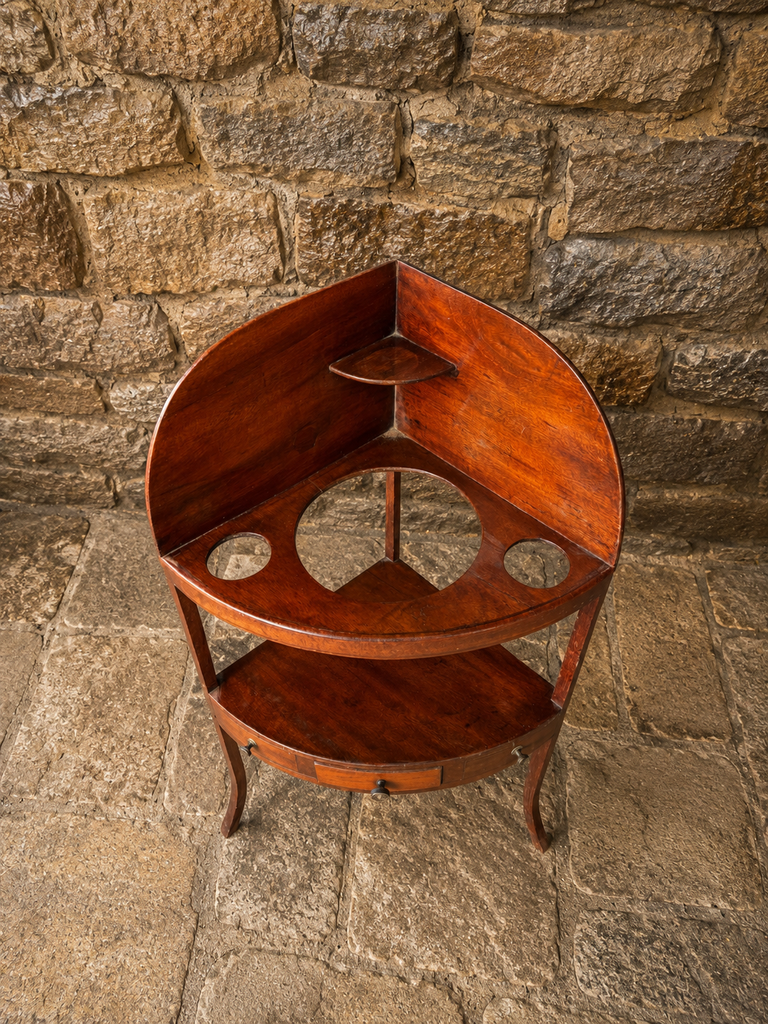 Antique Edwardian Mahogany Corner Washstand – Shaving Stand & Hallway Cabinet
