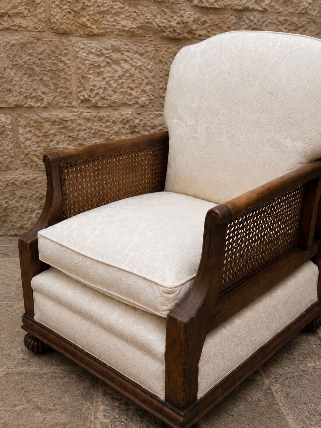 Pair of Cane Sided Armchairs