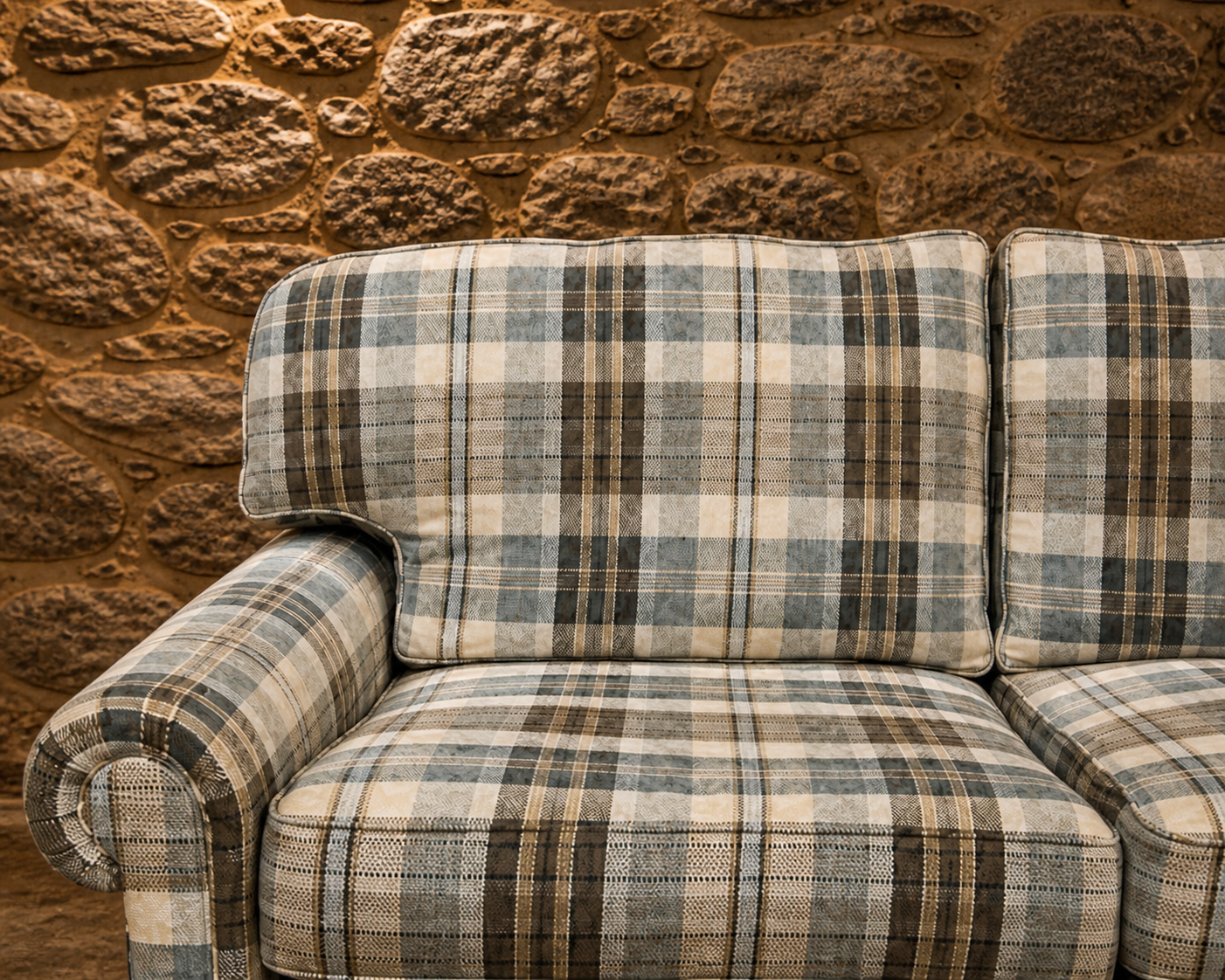 Wesley-Barrell 3 Piece Sofa Suite in Country House Check Fabric