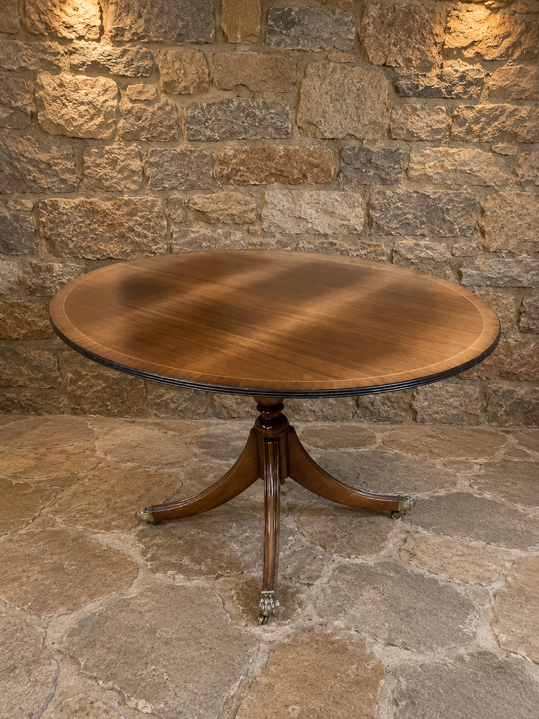 Regency Style Mahogany Pedestal Dining Table | Vintage Round Dining Table | Traditional Mahogany Centre Table | English Dining Table