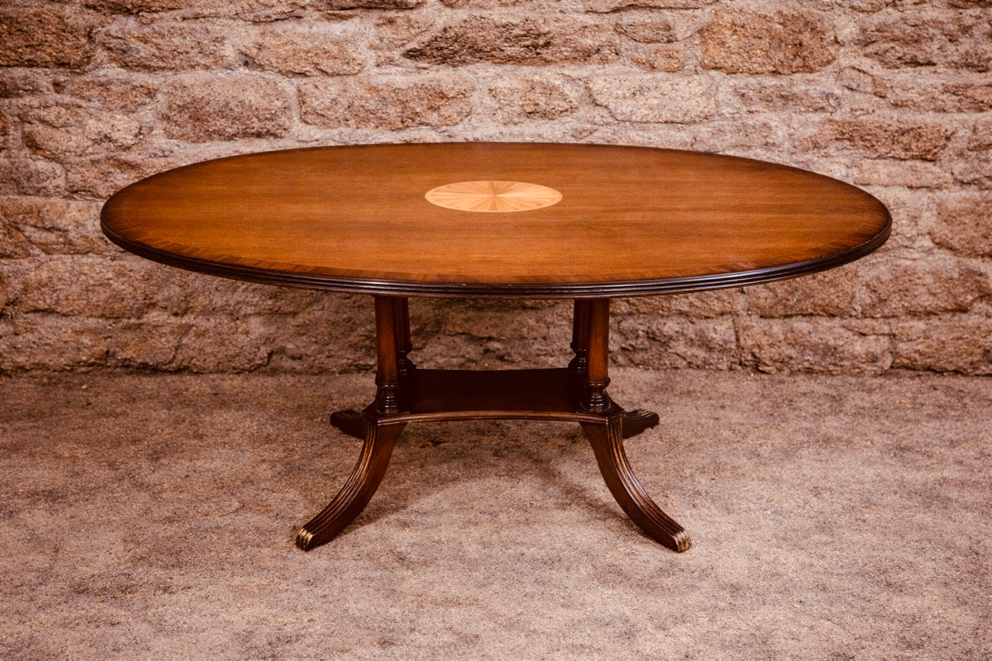 Georgian Style Mahogany Oval Dining Table c.1920