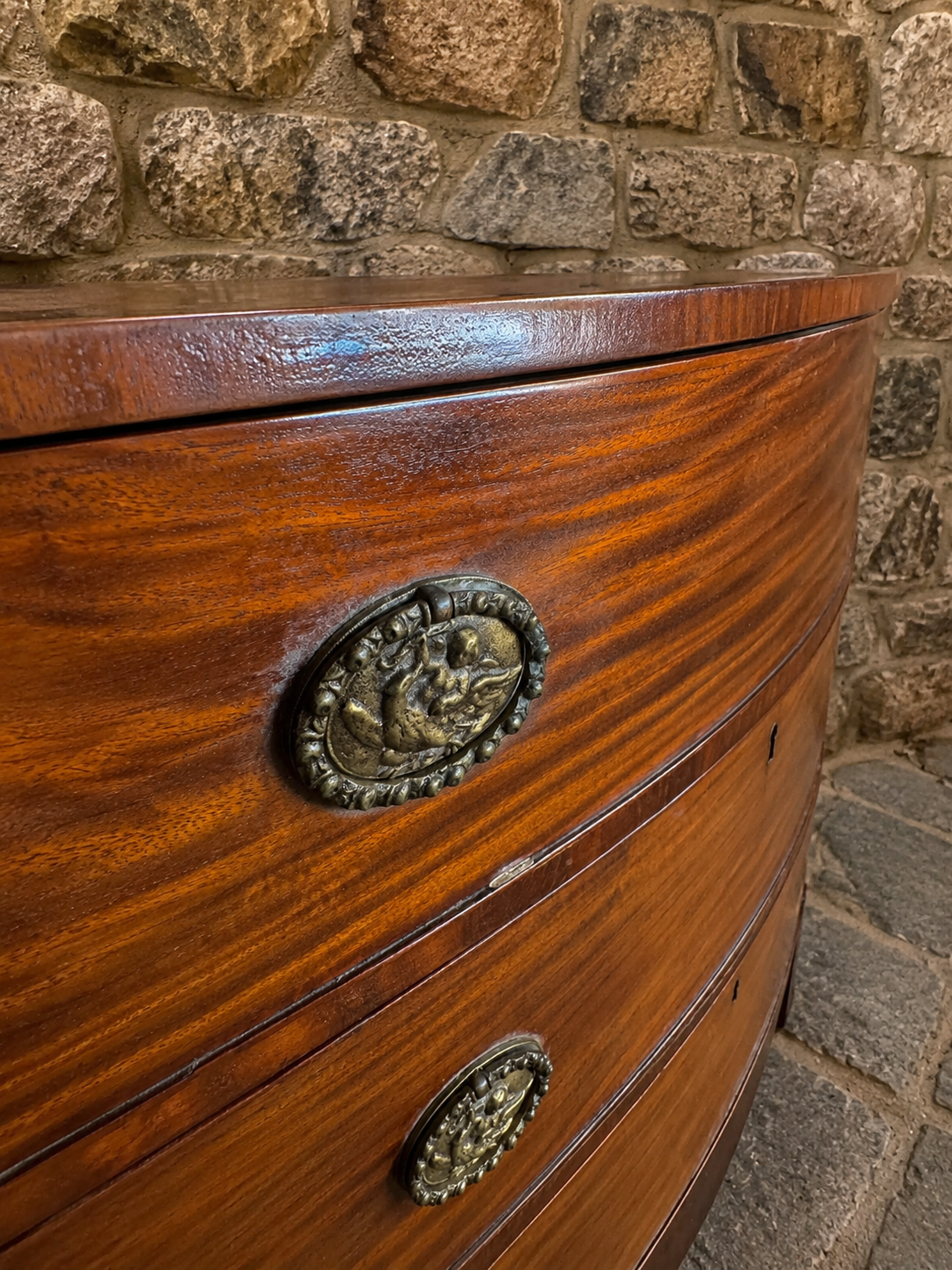 Regency Style Mahogany Bow Front Chest of Drawers c1890–1920