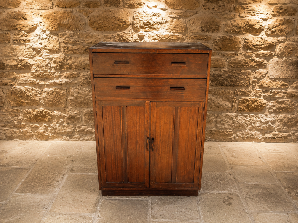 Antique Arts & Crafts Oak Cabinet – c.1910–1930