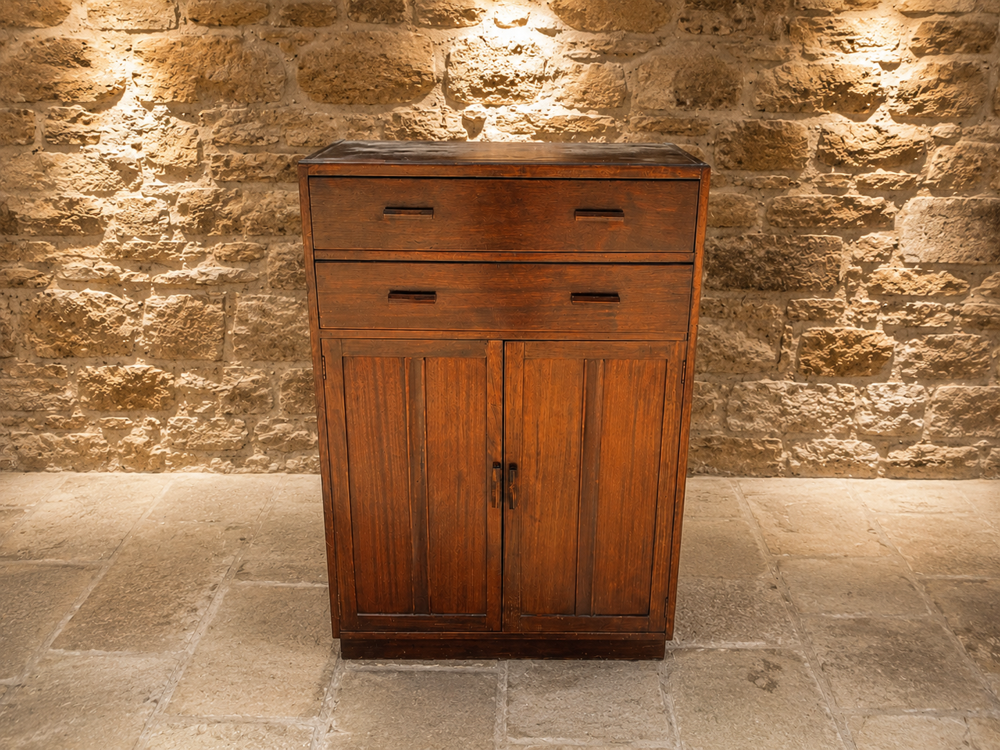 Antique Arts & Crafts Oak Cabinet – c.1910–1930