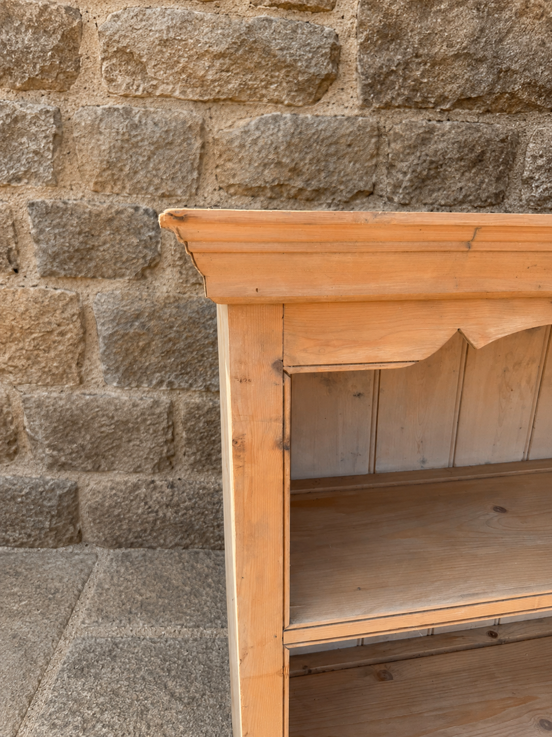 Large Rustic Pine Farmhouse Dresser Rack