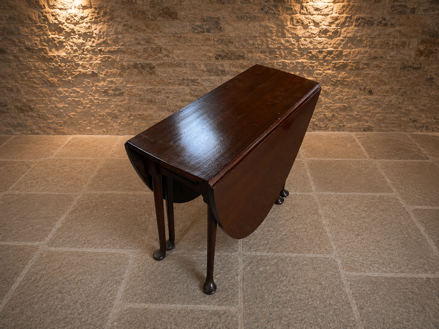 Edwardian Mahogany Drop Leaf Gateleg Dining Table | Antique Oval Folding Dining Table