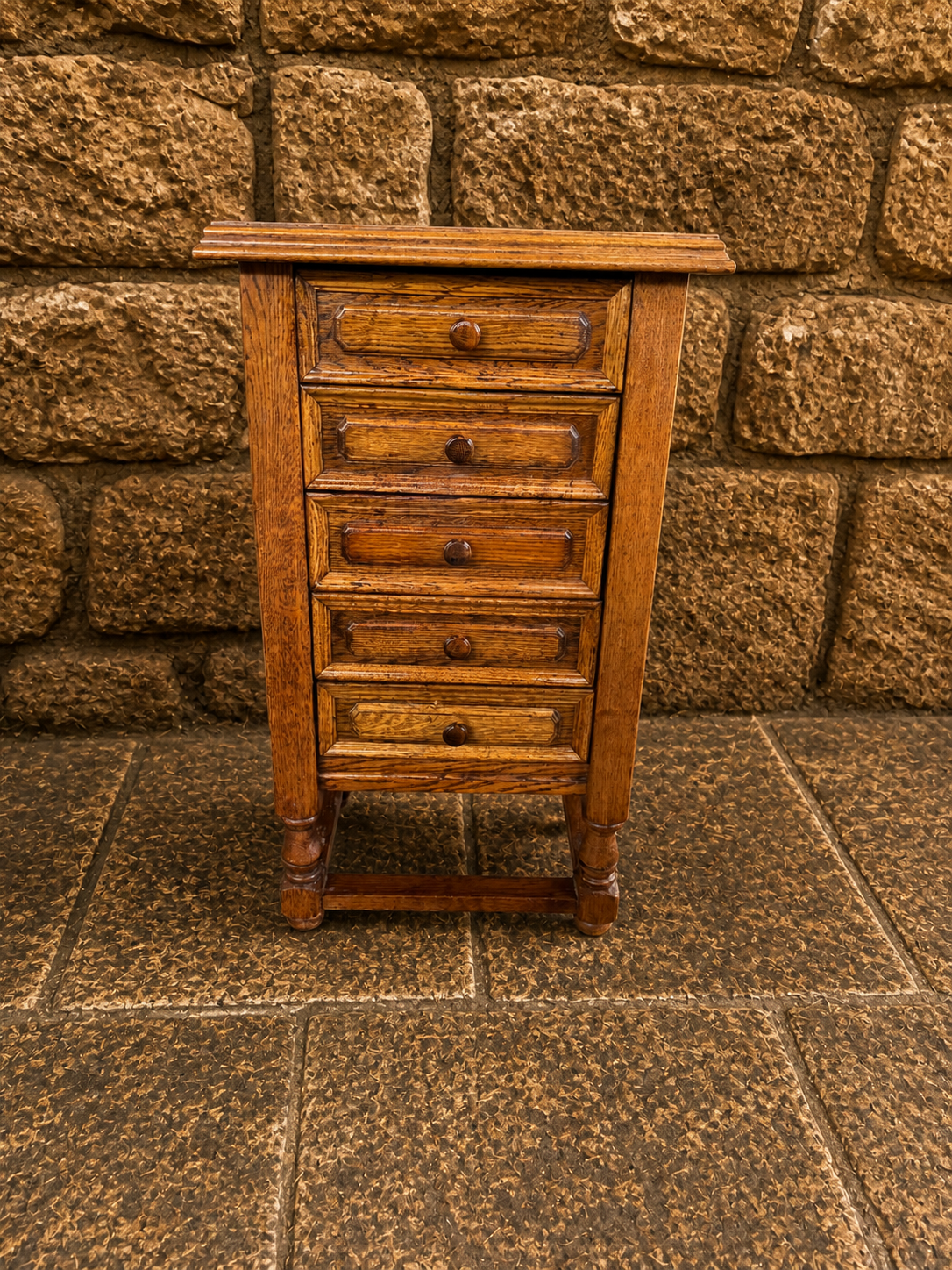 Vintage Oak Miniature Chest of Drawers