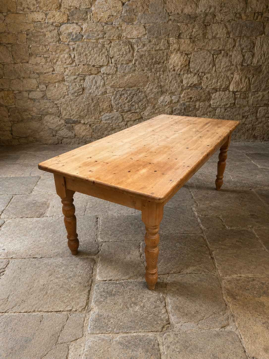 Antique Victorian Farmhouse Pine Dining Table | Large Rustic 6 Seater Kitchen Table | Circa 1880–1900