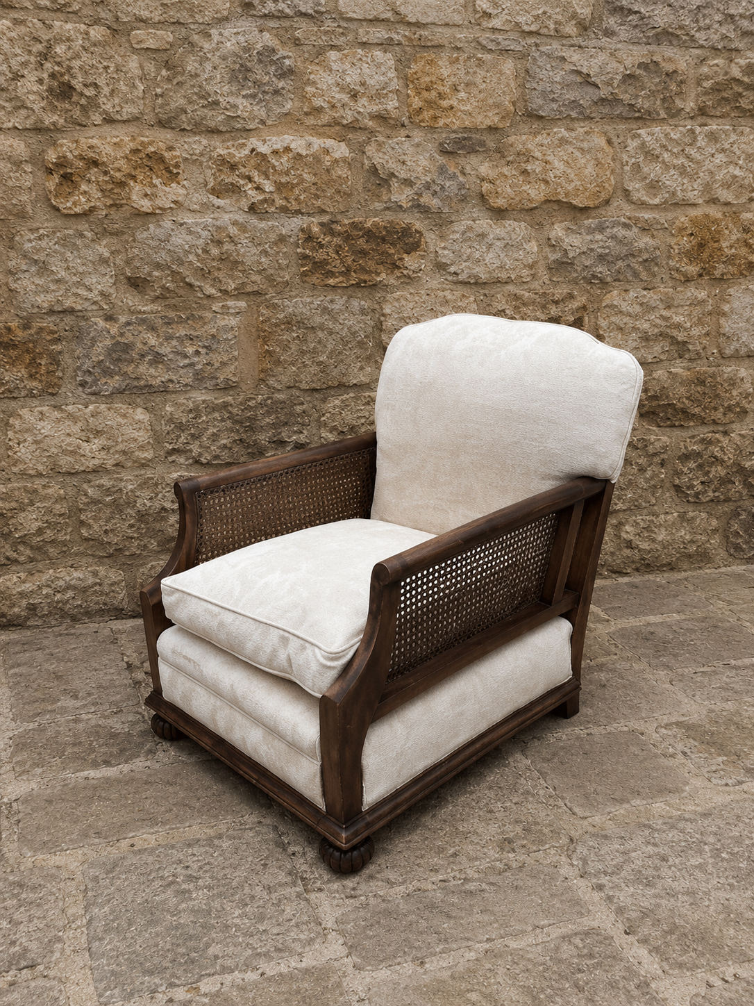 Pair of Cane Sided Armchairs