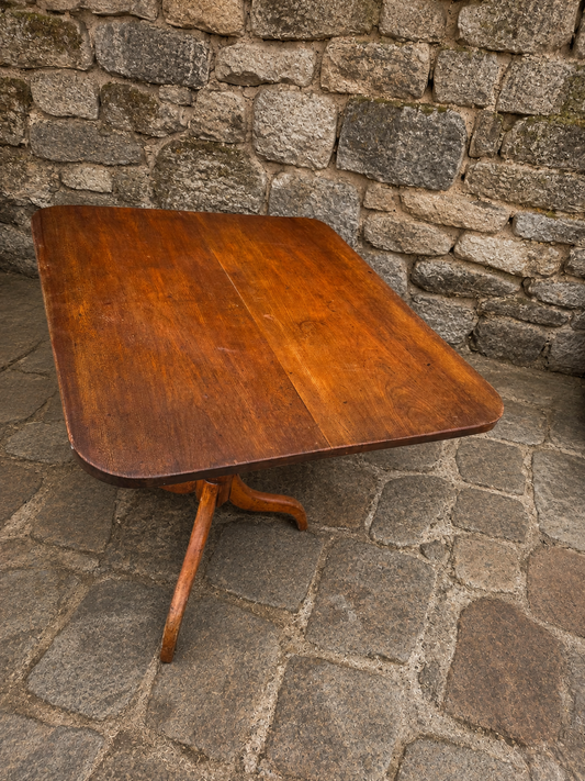 Antique Georgian Style Oak Tilt Top Tripod Table