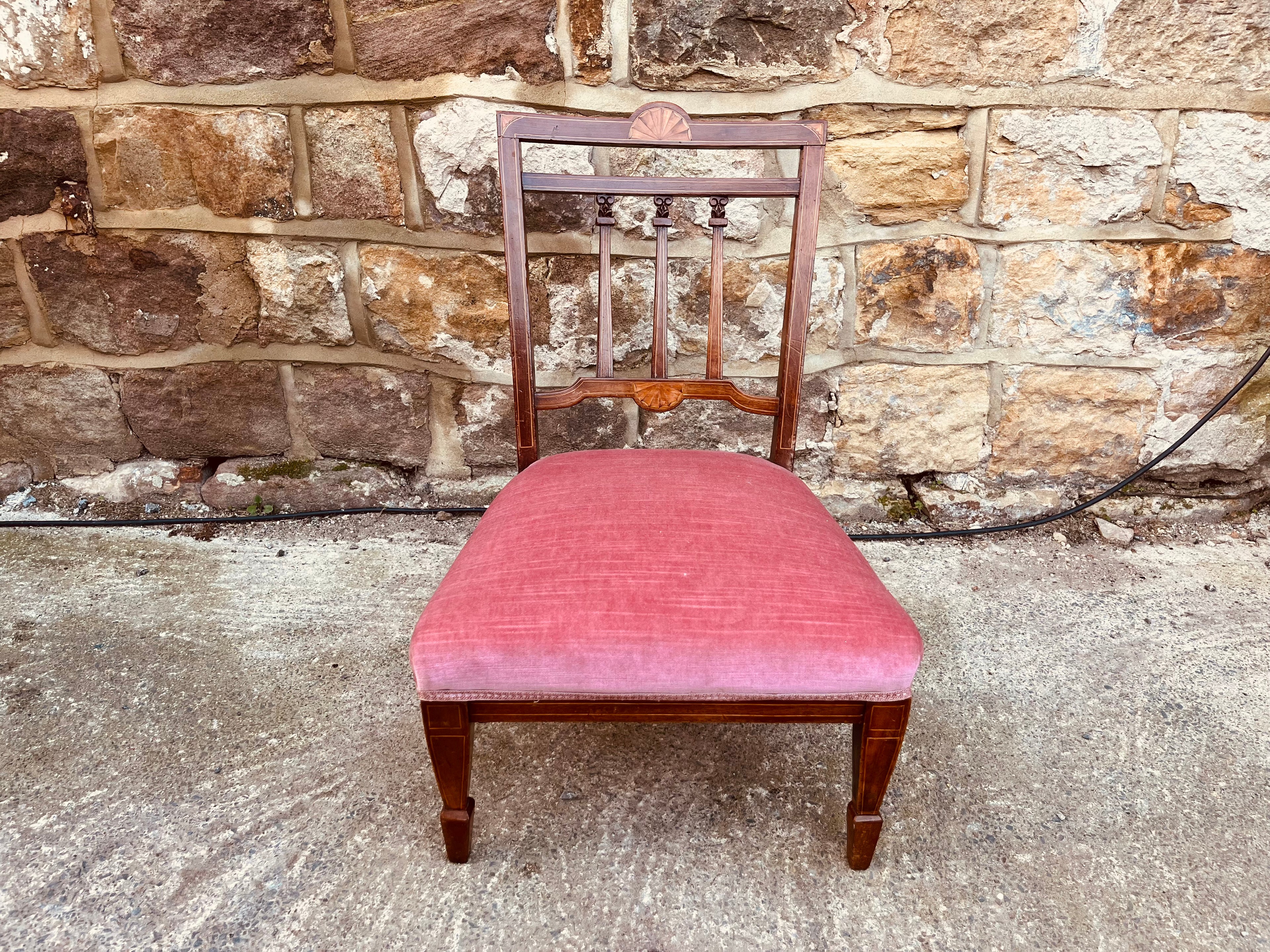 Edwardian Inlaid Mahogany Nursing Chair c.1910