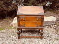 Antique Edwardian Tiger Oak Bureau Writing Desk