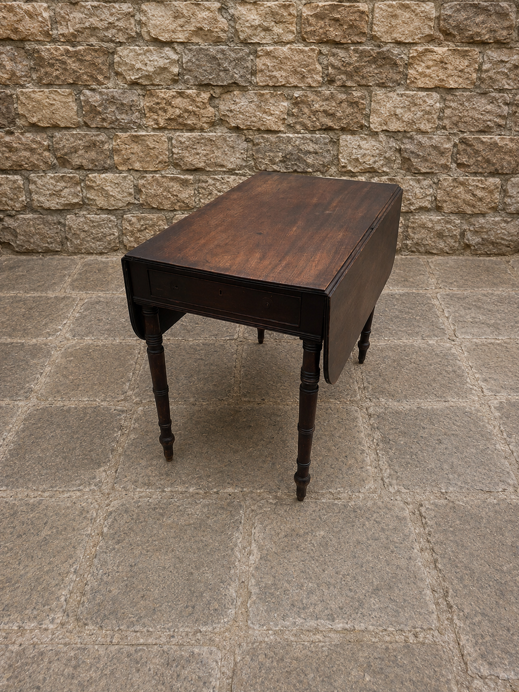 Antique Georgian Mahogany Drop Leaf Dining Table