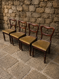 Set of 4 Regency Revival Mahogany Dining Chairs c1930s
