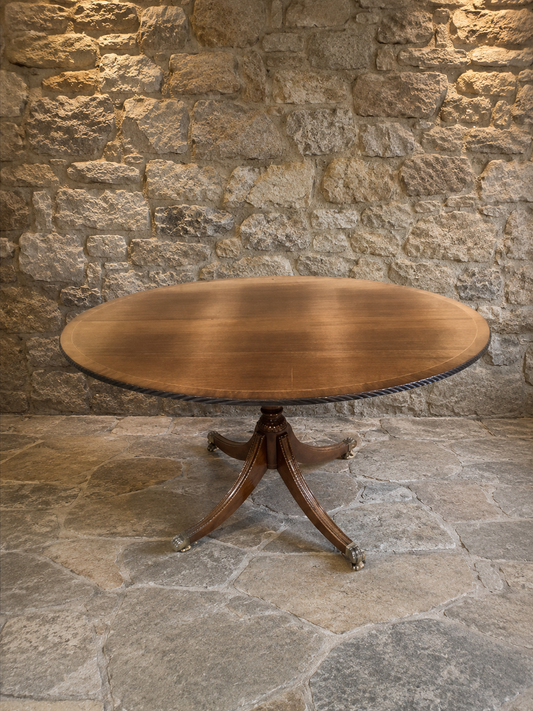 Regency Style Mahogany Pedestal Dining Table | Vintage Round Dining Table | Traditional Mahogany Centre Table | English Dining Table
