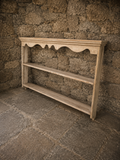 Large Farmhouse Wall Shelf with Scalloped Frieze