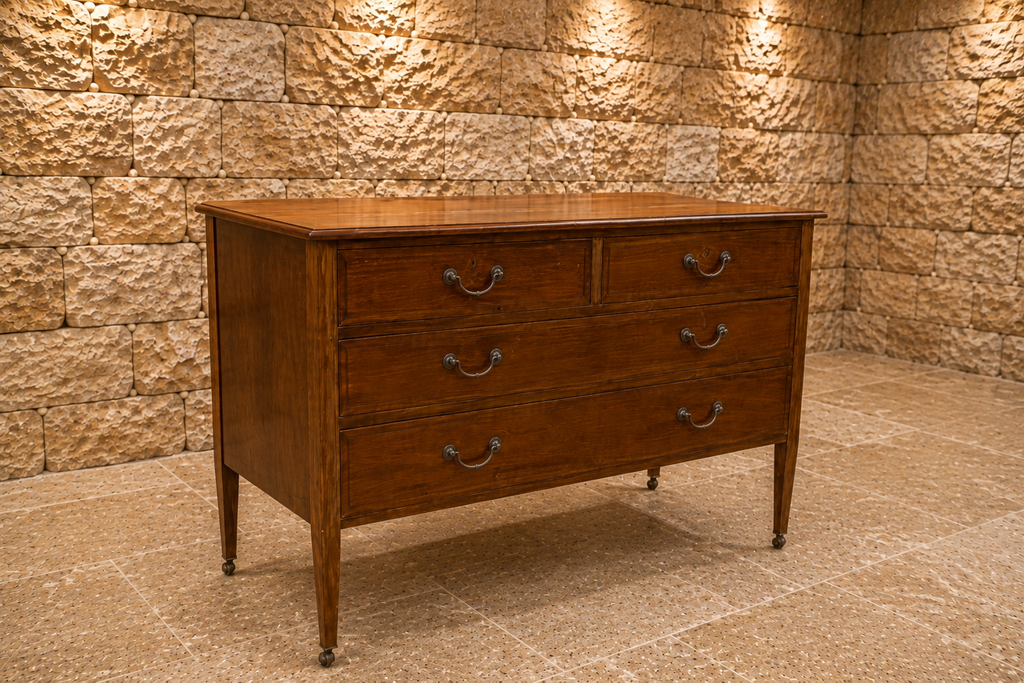 Antique Edwardian Four Drawer Chest on Castors – Circa 1900
