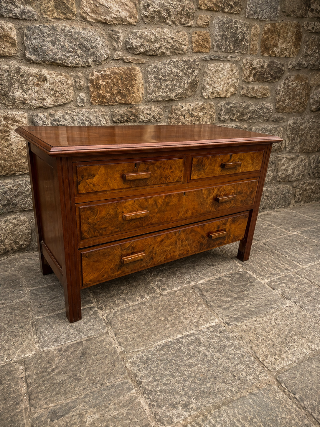 Art Deco Burr Walnut Chest of Drawers c1930