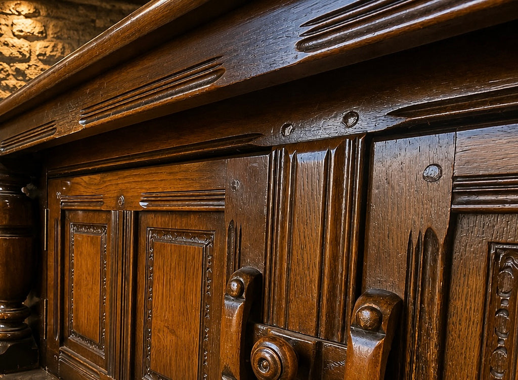 Antique Victorian Oak Dresser Sideboard – Country House Farmhouse Cupboard