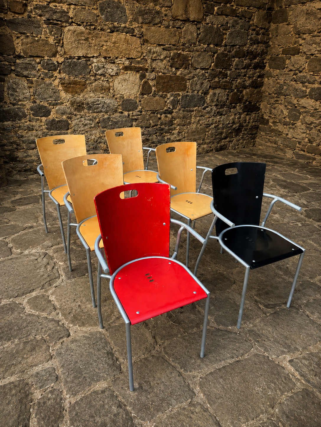 Industrial Bentwood Café Dining Chairs – Set of 6