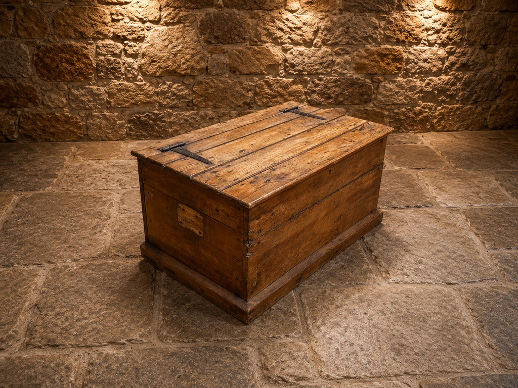 Antique Victorian Pine Blanket Chest | Solid Pine Blanket Box | Rustic Farmhouse Storage Chest | Country Cottage Coffer | Circa 1850–1880