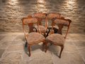 Antique Victorian Carved Walnut Dining Chairs – Set of Four – c.1860–1880