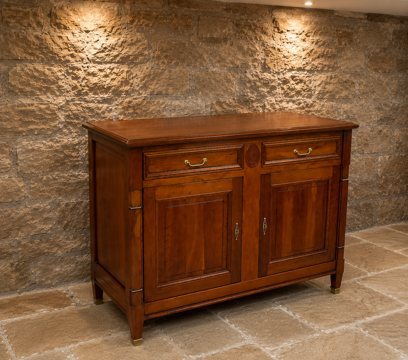 Le Grange Cherrywood Sideboard Cabinet – French Style Vintage Cupboard