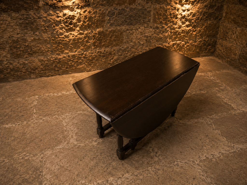 Vintage Mahogany Oval Drop Leaf Gateleg Dining Table | Georgian Style Folding Dining Table | c.1950–1975