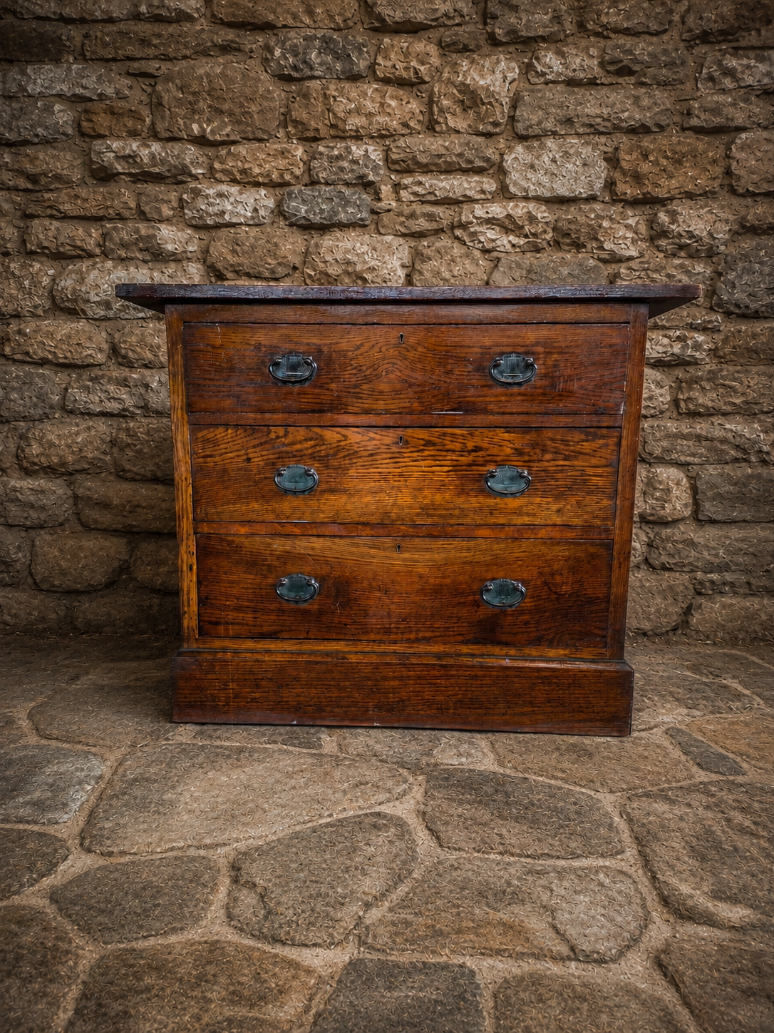 Antique Victorian Oak Chest of Drawers