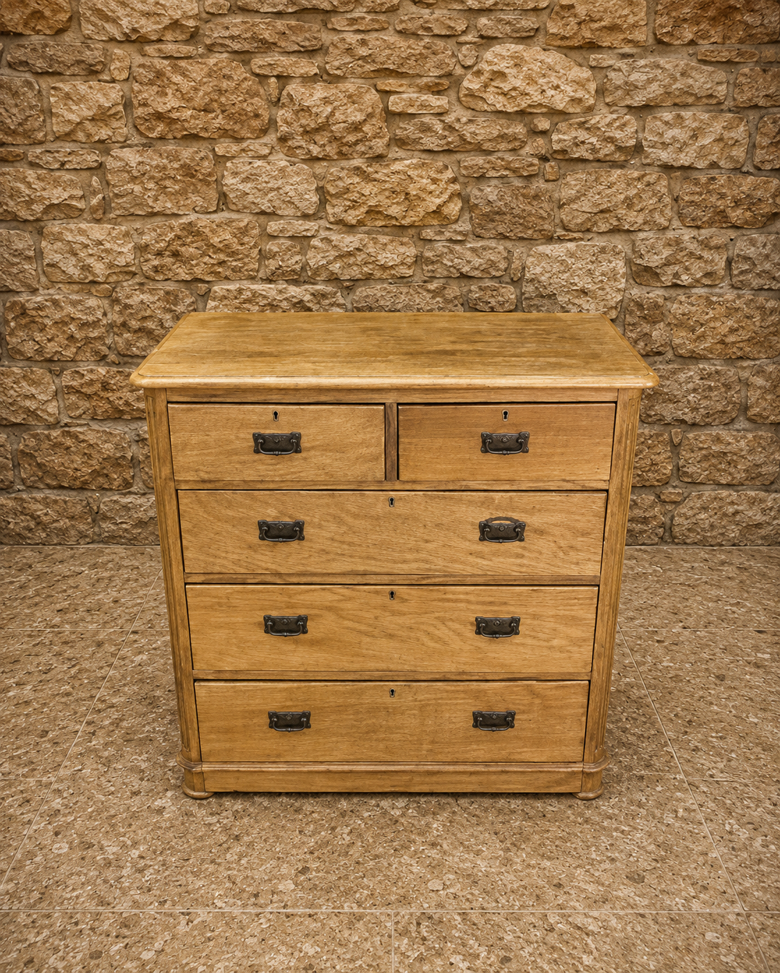 Antique Victorian Oak Chest of Drawers c.1890–1910