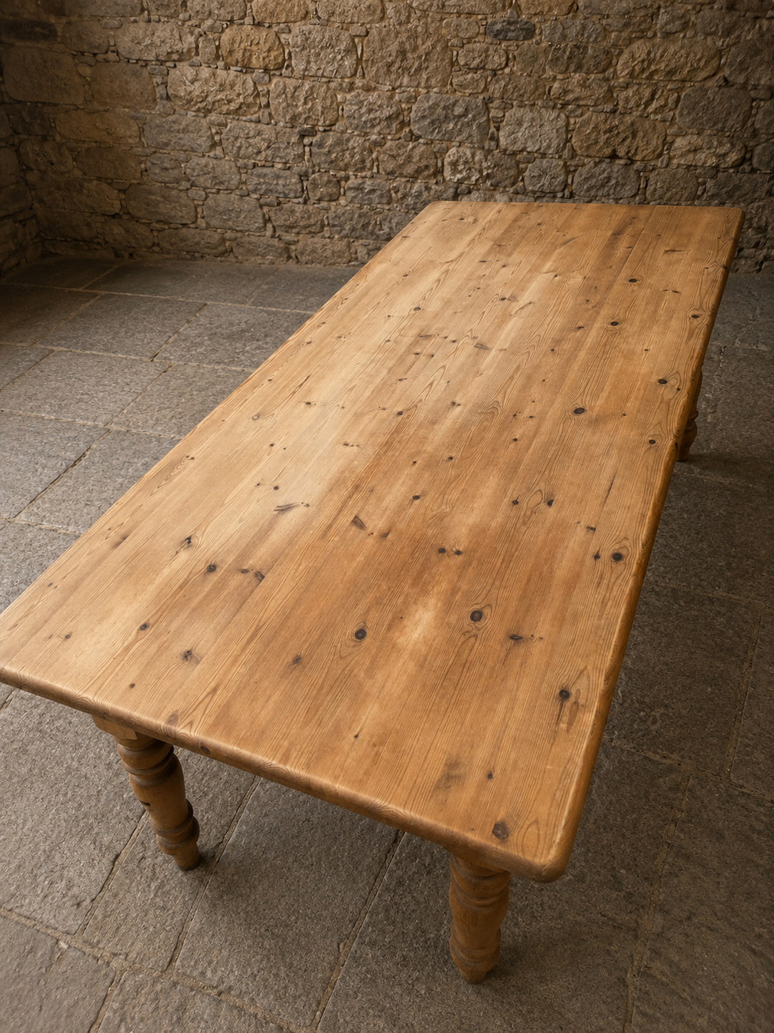 Antique Victorian Farmhouse Pine Dining Table | Large Rustic 6 Seater Kitchen Table | Circa 1880–1900