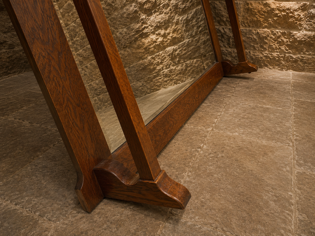 Antique Oak Overmantel Mirror – Late Victorian / Edwardian, Circa 1900