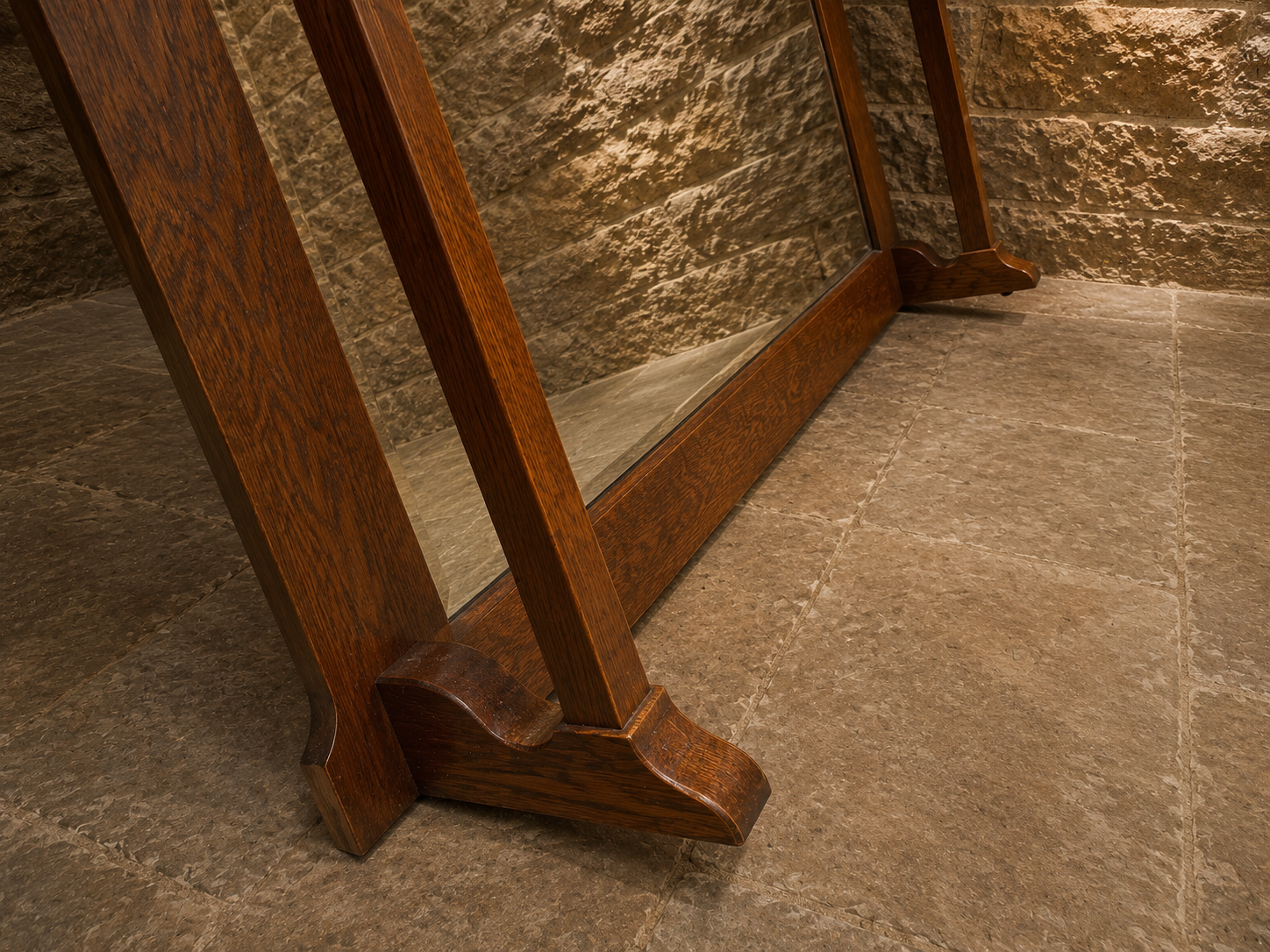 Antique Oak Overmantel Mirror – Late Victorian / Edwardian, Circa 1900