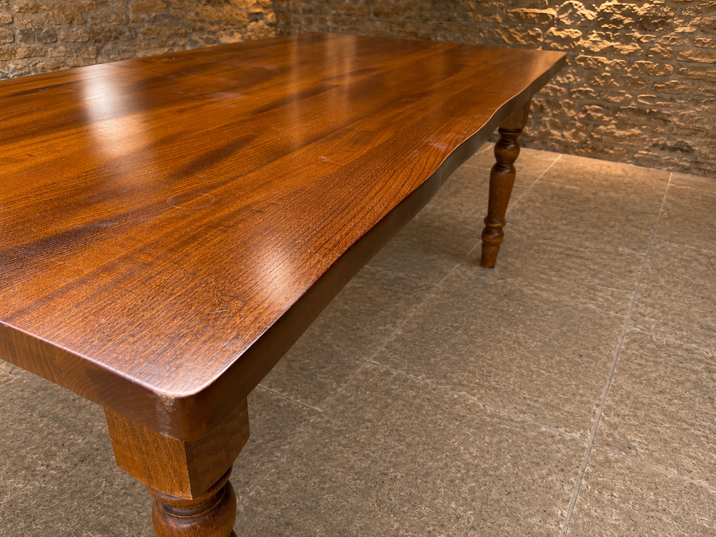 Large Solid Oak Refectory Dining Table | Farmhouse Kitchen Table | Rustic Country Dining Table | Seats 6–8
