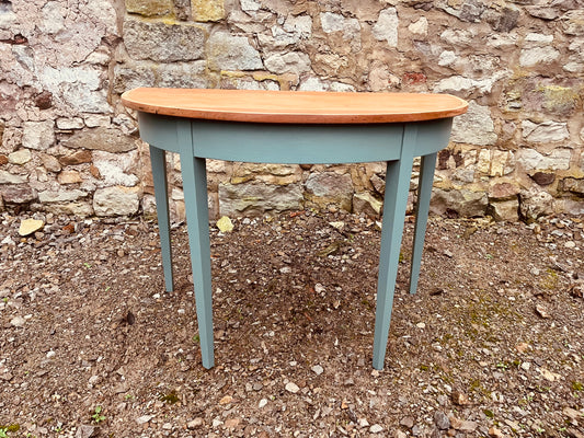 Vintage Half Moon Console Table – Painted Demi-Lune Hall Table
