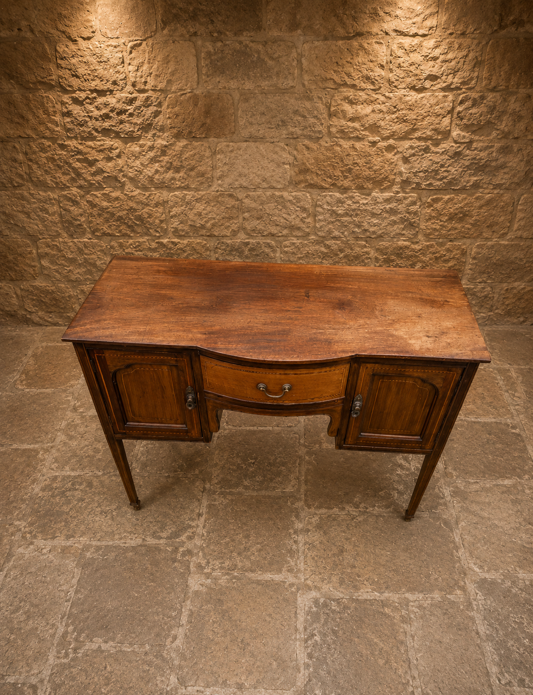 Edwardian Mahogany Sideboard Server Table with Bow Front Drawer c.1900–1920