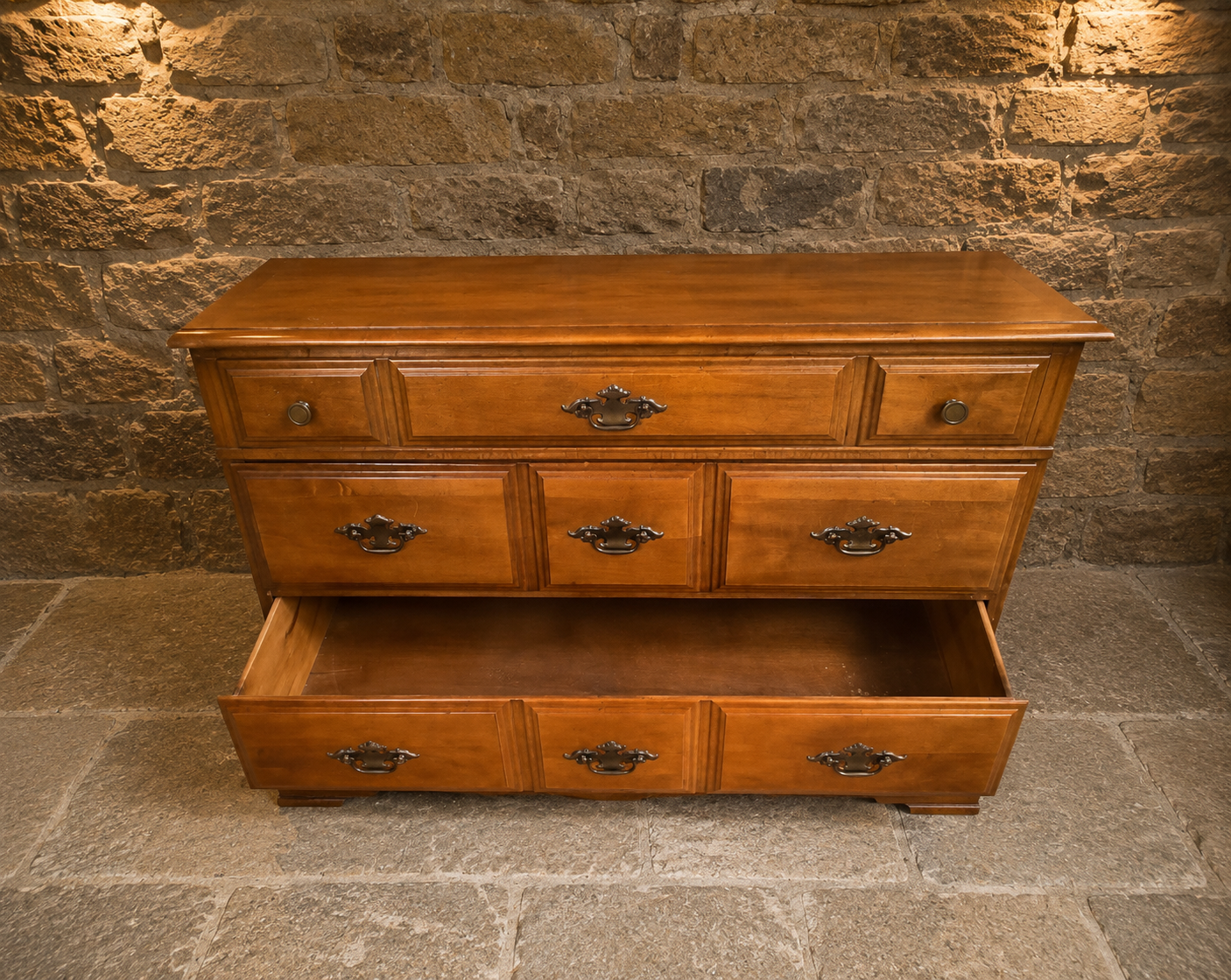 Georgian Style Cherry Wood Chest of Drawers