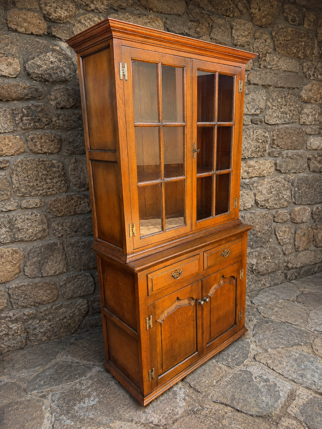 Batheaston Solid Oak Display Cabinet Dresser