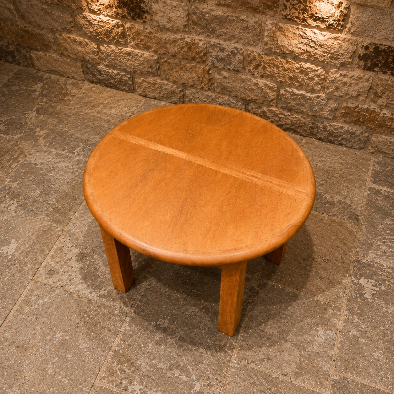 Solid Oak Extending Round Dining Table | Contemporary Butterfly Extension Kitchen Table | Modern Oak Dining Table