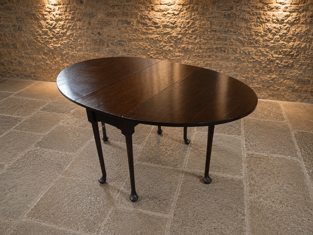 Edwardian Mahogany Drop Leaf Gateleg Dining Table | Antique Oval Folding Dining Table