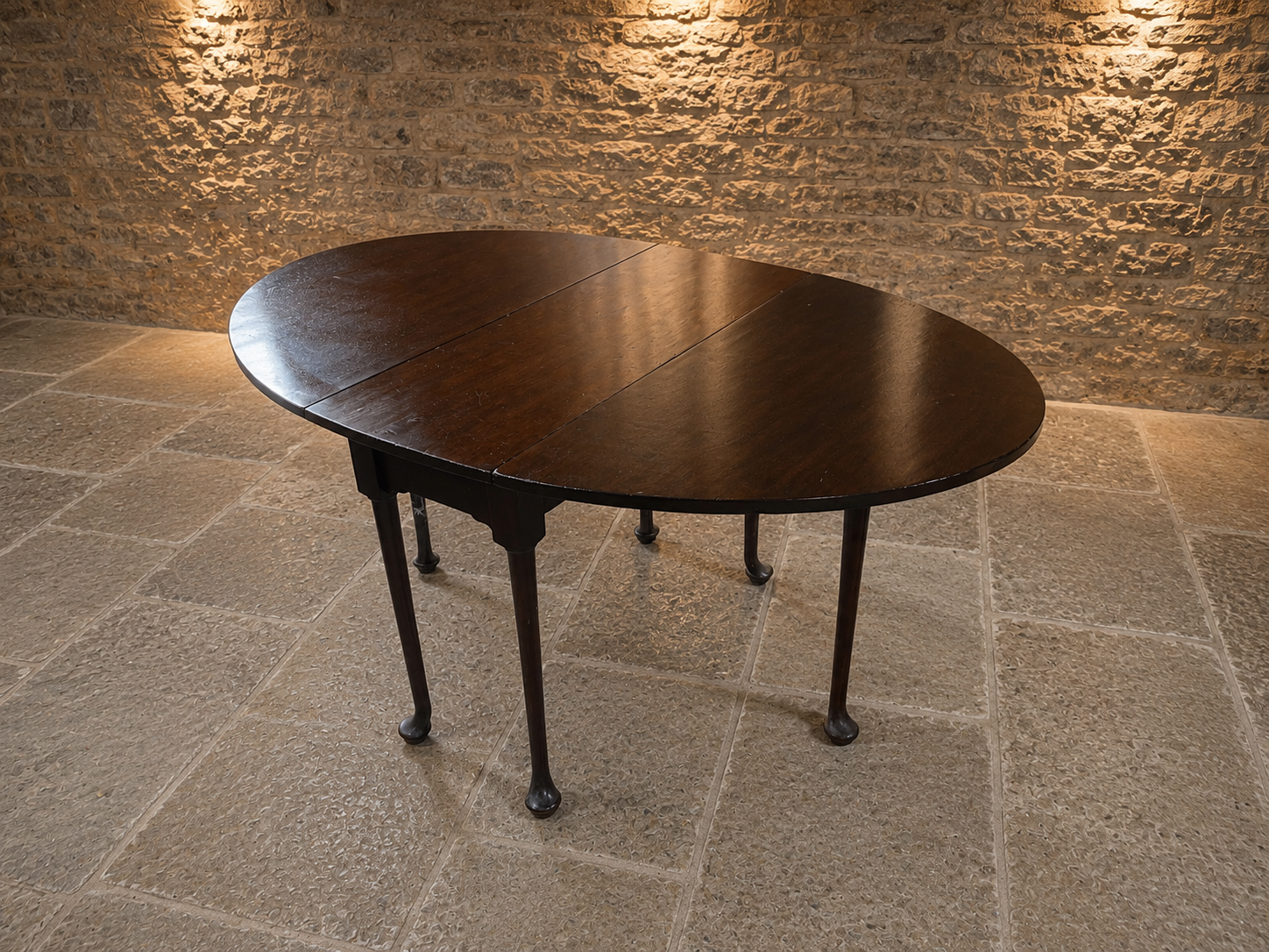 Edwardian Mahogany Drop Leaf Gateleg Dining Table | Antique Oval Folding Dining Table