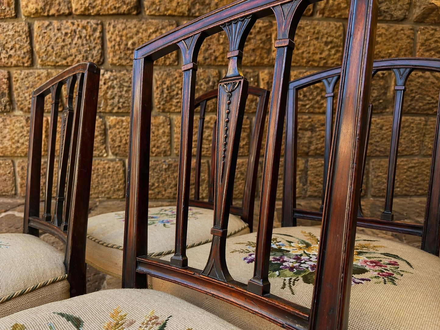 Set of 4 Edwardian Mahogany Dining Chairs c.1910–1930